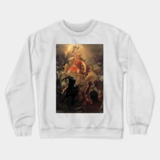 Thor fighting giants Crewneck Sweatshirt